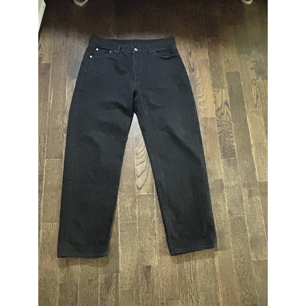 Levis 550 Men's Relaxed Fit Straight Leg Black Jeans - Size‎ 36x32